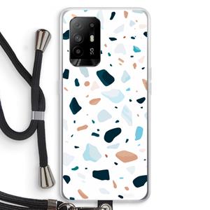 CaseCompany Terrazzo N°13: Oppo A94 5G Transparant Hoesje met koord
