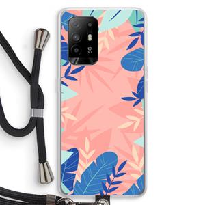 CaseCompany Tropisch: Oppo A94 5G Transparant Hoesje met koord