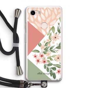 CaseCompany Sweet heaven geometrics: Pixel 3 Transparant Hoesje met koord