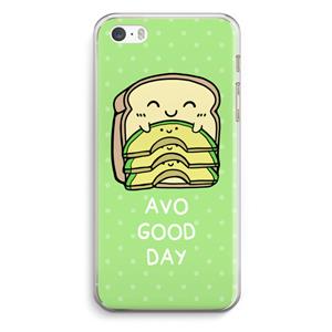 CaseCompany Avo Good Day: iPhone 5 / 5S / SE Transparant Hoesje