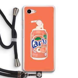 CaseCompany S(peach)less: Pixel 3 Transparant Hoesje met koord