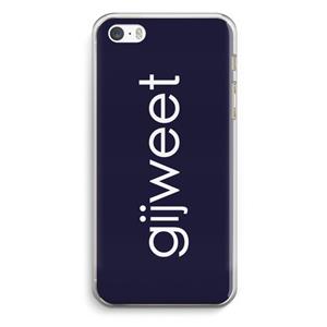 CaseCompany Gijweet: iPhone 5 / 5S / SE Transparant Hoesje