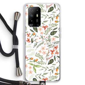 CaseCompany Sweet little flowers: Oppo A94 5G Transparant Hoesje met koord