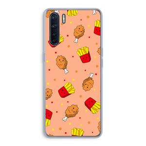 CaseCompany Chicken 'n Fries: Oppo A91 Transparant Hoesje