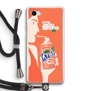 CaseCompany Peach please!: Pixel 3 Transparant Hoesje met koord
