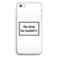 CaseCompany No time: iPhone 5 / 5S / SE Transparant Hoesje