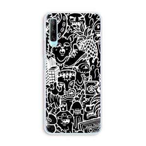 CaseCompany Vexx Black Mixtape: Huawei P Smart Pro Transparant Hoesje