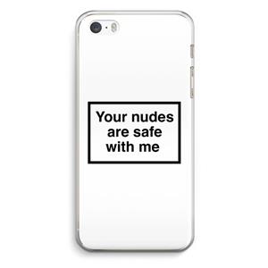 CaseCompany Safe with me: iPhone 5 / 5S / SE Transparant Hoesje