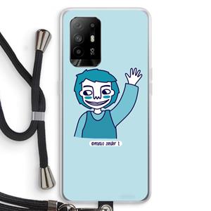 CaseCompany Zwaai: Oppo A94 5G Transparant Hoesje met koord