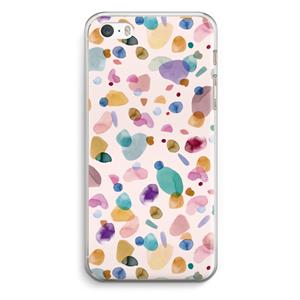 CaseCompany Terrazzo Memphis Pink: iPhone 5 / 5S / SE Transparant Hoesje