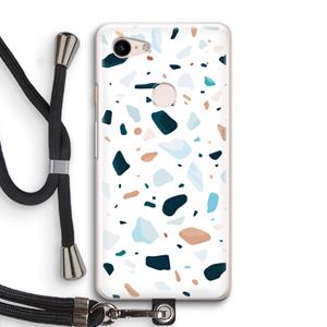 CaseCompany Terrazzo N°13: Pixel 3 Transparant Hoesje met koord