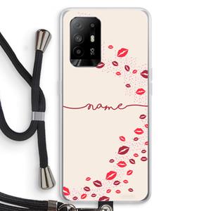 CaseCompany Kusjes: Oppo A94 5G Transparant Hoesje met koord