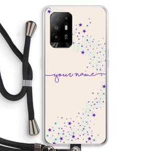 CaseCompany Sterren: Oppo A94 5G Transparant Hoesje met koord