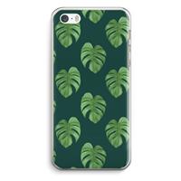 CaseCompany Monstera leaves: iPhone 5 / 5S / SE Transparant Hoesje