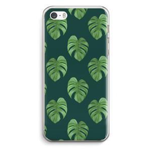 CaseCompany Monstera leaves: iPhone 5 / 5S / SE Transparant Hoesje