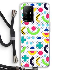 CaseCompany 8-bit N°1: Oppo A94 5G Transparant Hoesje met koord