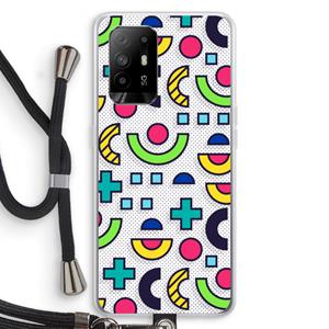 CaseCompany 8-bit N°6: Oppo A94 5G Transparant Hoesje met koord