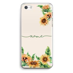 CaseCompany Zonnebloemen: iPhone 5 / 5S / SE Transparant Hoesje