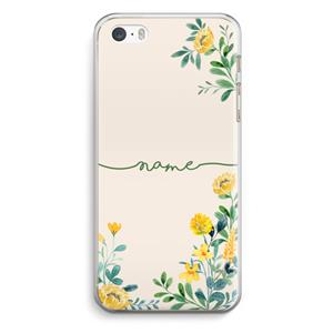 CaseCompany Gele bloemen: iPhone 5 / 5S / SE Transparant Hoesje