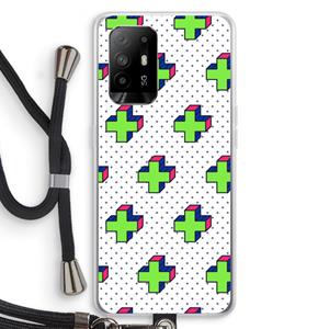 CaseCompany 8-bit N°10: Oppo A94 5G Transparant Hoesje met koord