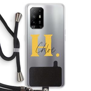 CaseCompany Amber Script: Oppo A94 5G Transparant Hoesje met koord