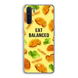 CaseCompany Eat Balanced: Oppo A91 Transparant Hoesje