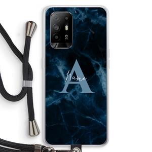 CaseCompany Midnight Marble: Oppo A94 5G Transparant Hoesje met koord