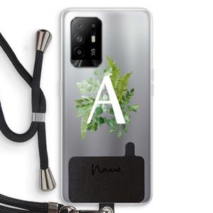 CaseCompany Green Brush: Oppo A94 5G Transparant Hoesje met koord