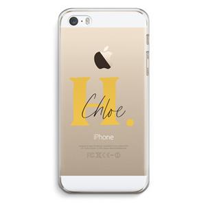 CaseCompany Amber Script: iPhone 5 / 5S / SE Transparant Hoesje