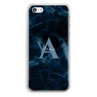 CaseCompany Midnight Marble: iPhone 5 / 5S / SE Transparant Hoesje