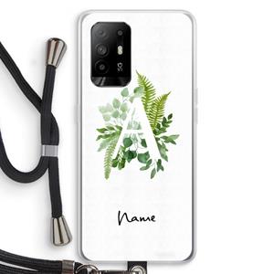 CaseCompany Green Brush: Oppo A94 5G Transparant Hoesje met koord