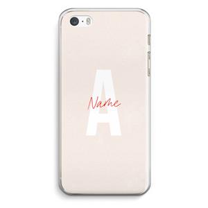 CaseCompany Strawberry Milkshake: iPhone 5 / 5S / SE Transparant Hoesje