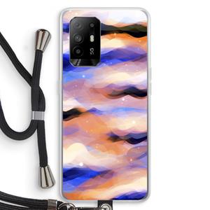 CaseCompany Donkere Wolken: Oppo A94 5G Transparant Hoesje met koord