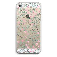 CaseCompany Sierlijke bloemen: iPhone 5 / 5S / SE Transparant Hoesje