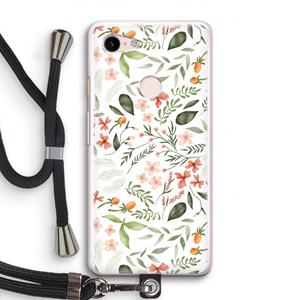 CaseCompany Sweet little flowers: Pixel 3 Transparant Hoesje met koord