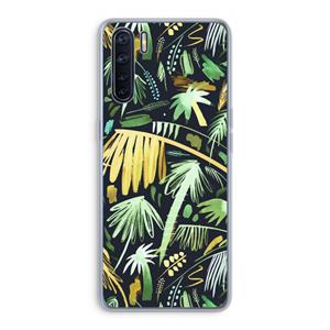 CaseCompany Tropical Palms Dark: Oppo A91 Transparant Hoesje