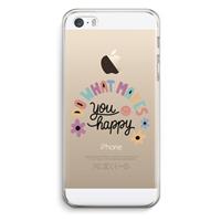 CaseCompany Happy days: iPhone 5 / 5S / SE Transparant Hoesje