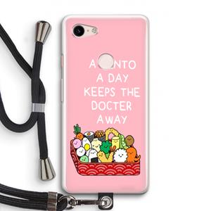 CaseCompany Bento a day: Pixel 3 Transparant Hoesje met koord