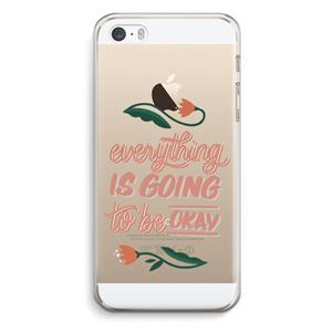 CaseCompany Optimistic flower girl: iPhone 5 / 5S / SE Transparant Hoesje