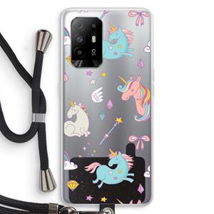 CaseCompany Fantasiewereld: Oppo A94 5G Transparant Hoesje met koord
