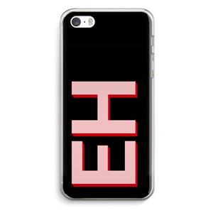 CaseCompany Monogram: iPhone 5 / 5S / SE Transparant Hoesje