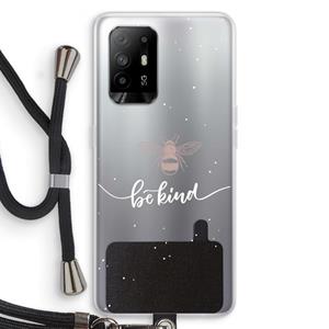 CaseCompany Be(e) kind: Oppo A94 5G Transparant Hoesje met koord