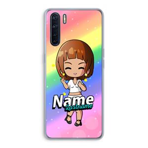 CaseCompany Chibi Maker vrouw: Oppo A91 Transparant Hoesje