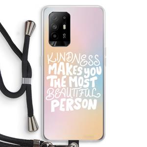 CaseCompany The prettiest: Oppo A94 5G Transparant Hoesje met koord