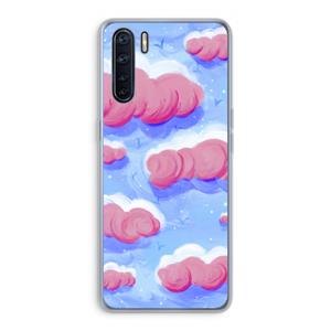 CaseCompany Roze wolken met vogels: Oppo A91 Transparant Hoesje