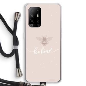 CaseCompany Be(e) kind: Oppo A94 5G Transparant Hoesje met koord