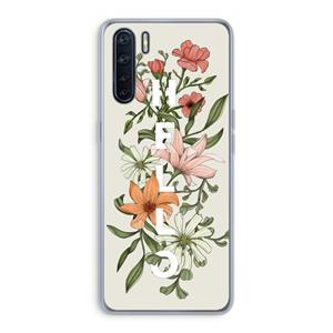 CaseCompany Hello bloemen: Oppo A91 Transparant Hoesje