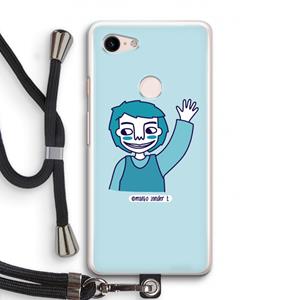 CaseCompany Zwaai: Pixel 3 Transparant Hoesje met koord