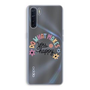 CaseCompany Happy days: Oppo A91 Transparant Hoesje