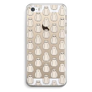 CaseCompany Uilen: iPhone 5 / 5S / SE Transparant Hoesje